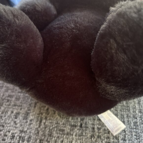 Aurora Holiday Christmas Button Black Bear 11" Eco Friendly Recycled Materials - Picture 7 of 11